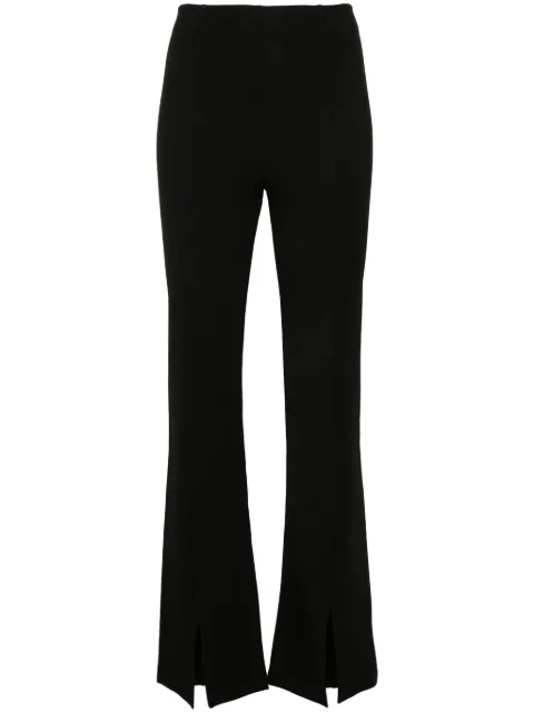 Maje split-detailed flared trousers Black MFPPA00686