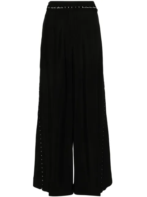 Mugler Hook & Eye wide-leg trousers Black 24S1PA0437182