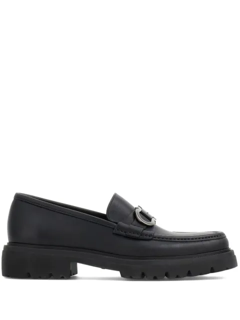 Ferragamo moccasins with Gancini ornament Black 773850