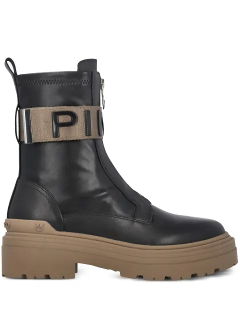 PINKO platform boots with PINKO lettering logo Black SD0219P061