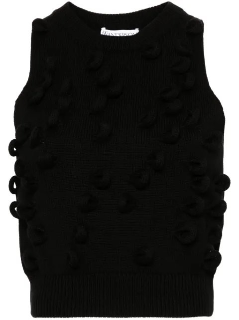 JW Anderson loop-detailing knitted tank top Black KW1137YN0327