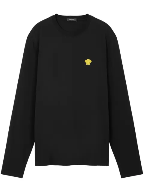 Versace Medusa-embroidered T-shirt Black 10168351A08489