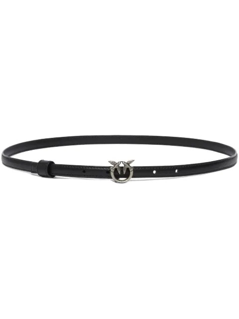 PINKO thin belt with Love Birds buckle Black 102148A0F1