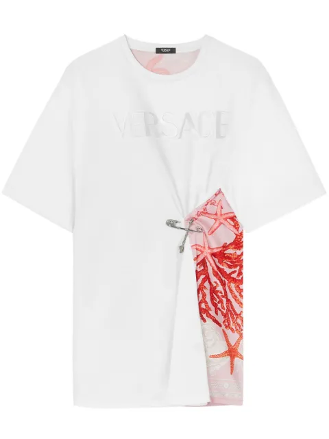 Versace Barocco Sea safety-pin T-shirt White 10113201A11605