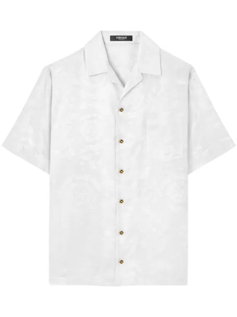 Versace jacquard silk-blend shirt White 10106291A11350