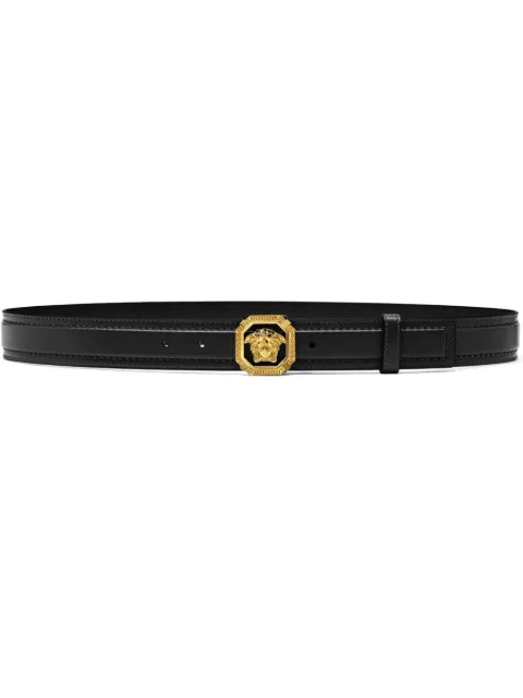Versace La Medusa leather belt 1.4" Black 10160691A11250