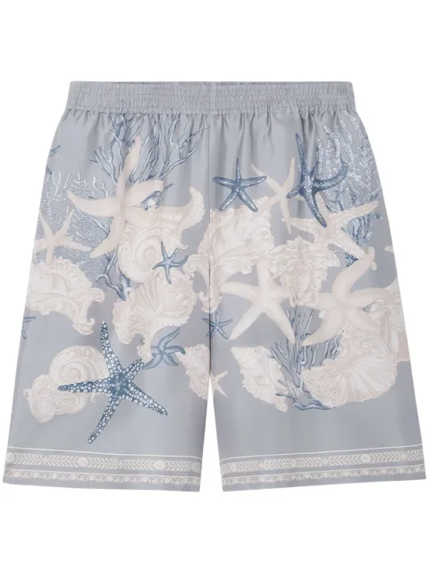 Versace Barocco Sea silk shorts Grey 10024761A11093