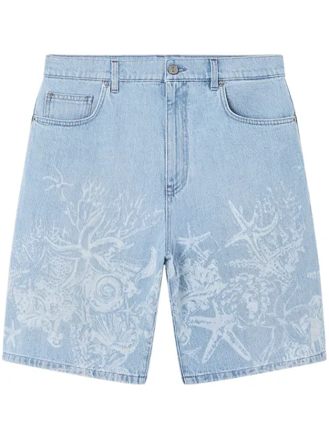 Versace Barocco Sea denim shorts Blue 10147811A11107