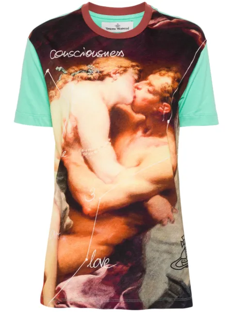 Vivienne Westwood Kiss Classic cotton T-shirt Green 3G01001TJ004A