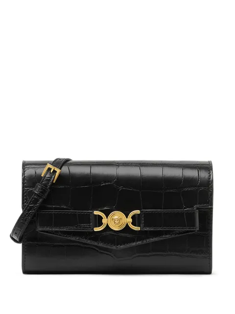Versace Medusa '95 croc-effect cross body bag Black 10143191A08724