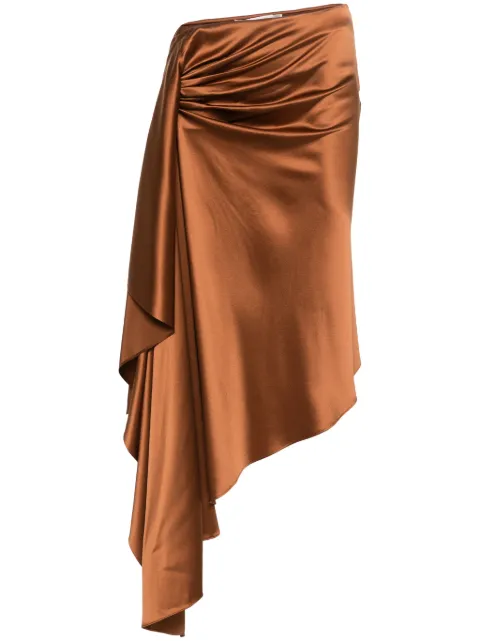 Christopher Esber Cusco silk midi skirt Brown 24014289