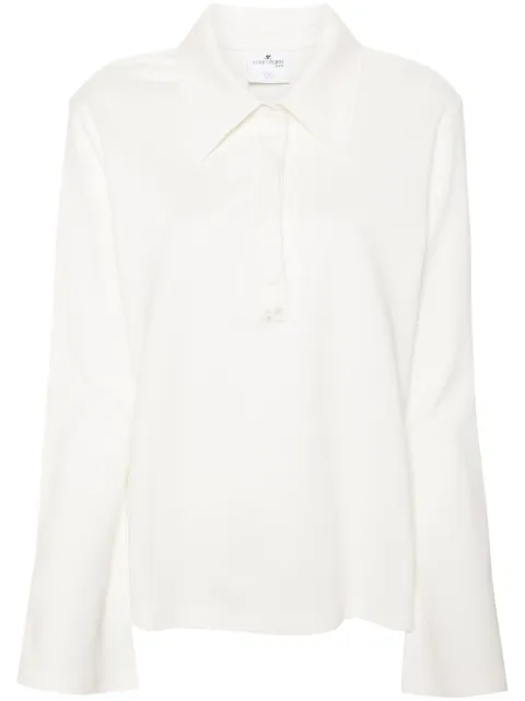 Courrèges piqué cotton polo shirt White 224JPO026JS0122