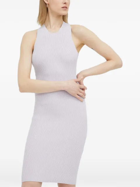 REMAIN criss-cross ribbed mini dress Purple 5001702779