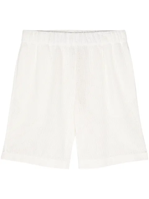 BLUE SKY INN waffle-pattern deck shorts White BS2304ST044