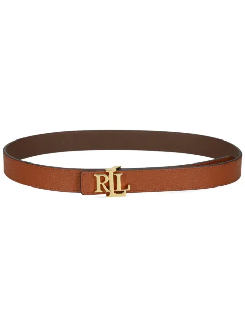 Lauren Ralph Lauren logo-buckle leather belt Brown 412912039