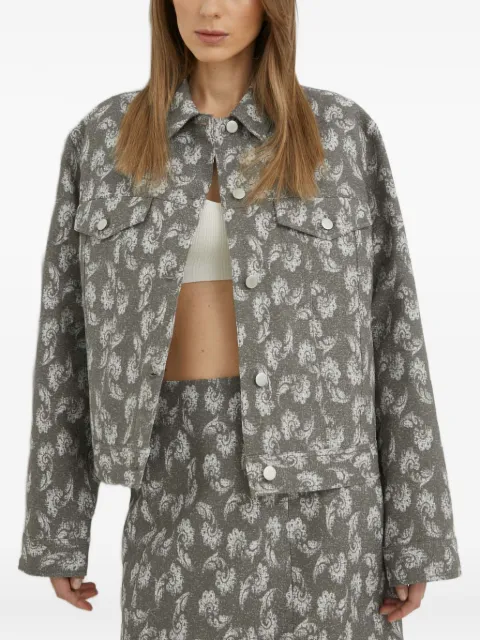 SAMSOE SAMSOE buttoned floral jacket Grey F23100040