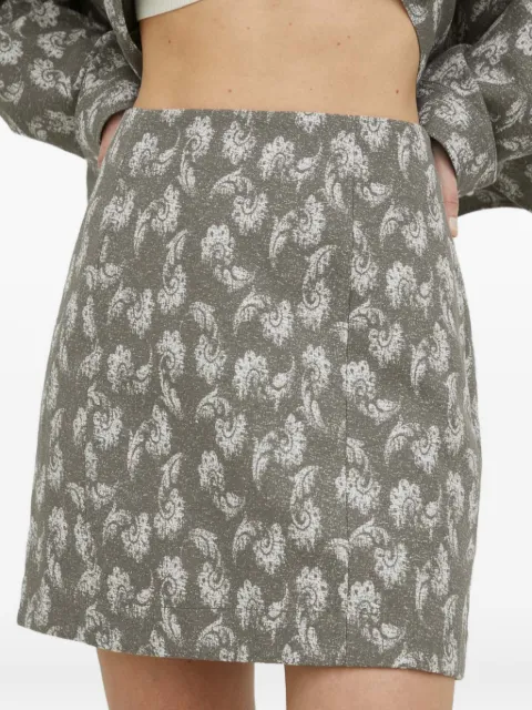 SAMSOE SAMSOE printed mini skirt Grey F23100187