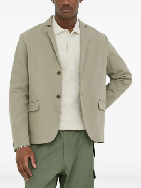 SAMSOE SAMSOE buttoned notched-lapels blazer Neutrals M23100046