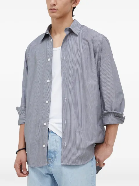 SAMSOE SAMSOE DAMON striped shirt Grey M23400021
