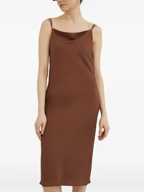 SAMSOE SAMSOE cowl-neck midi dress Brown F23100140