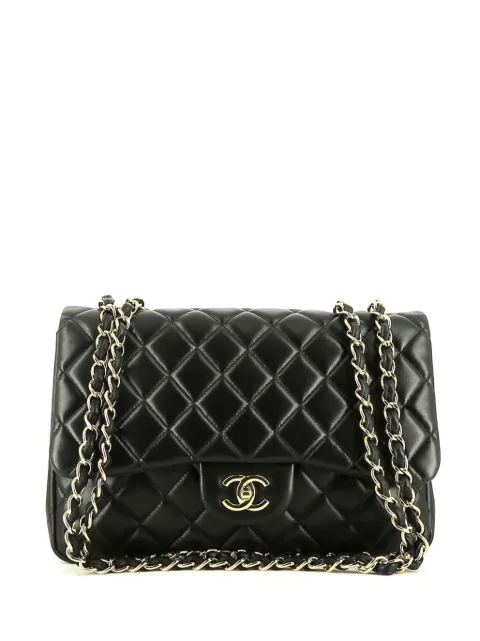 CHANEL Pre-Owned 2010s Jumbo Classic Flap shoulder bag Black 394814