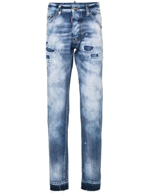 DSQUARED2 Light Everglades patch-detail jeans Blue S71LB1388S30309