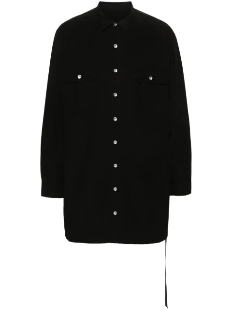 Rick Owens DRKSHDW long-sleeve cotton shirt Black DU01D1297P
