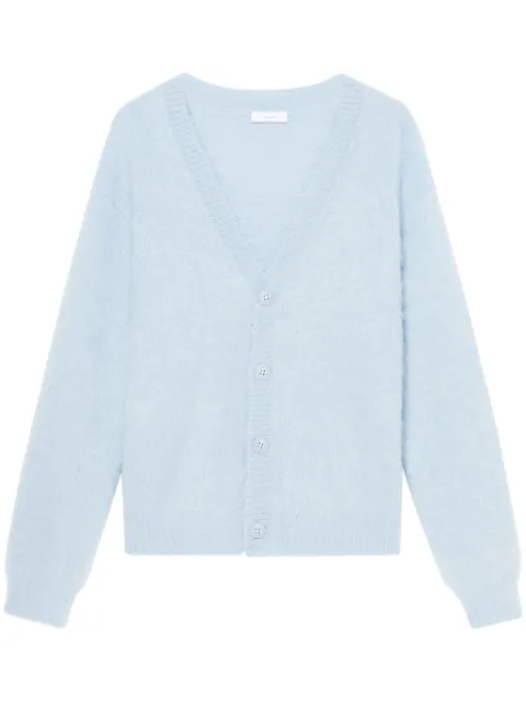 1989 STUDIO logo-print brushed cardigan Blue SS2430WOWOSB