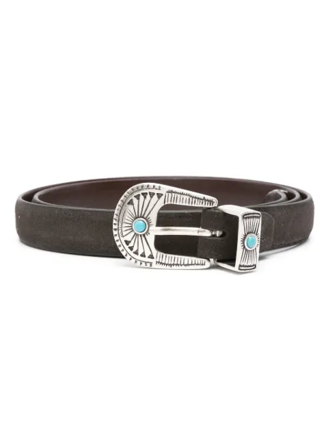 ERALDO engraved-detail suede belt Black 76625