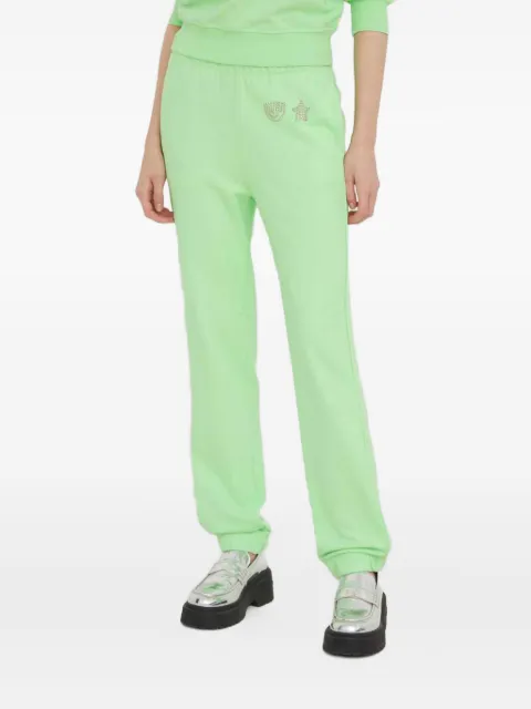Chiara Ferragni Eye Star-detail track pants Green 76CBAG01