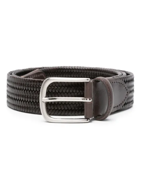 ERALDO interwoven leather belt Black ELASTICOCERATO