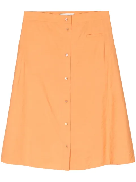 Maison Kitsuné high-waisted A-line midi skirt Orange MW01506WF0026P822