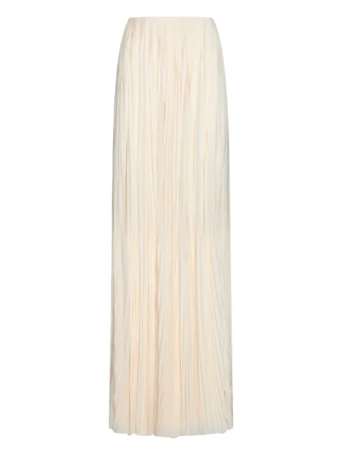 Saint Laurent pleated maxi skirt Neutrals 780001Y5I509020