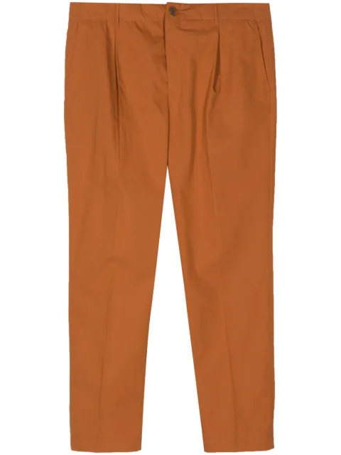 Maison Kitsuné pleat-detail tapered trousers Brown MM01124WQ0066P261