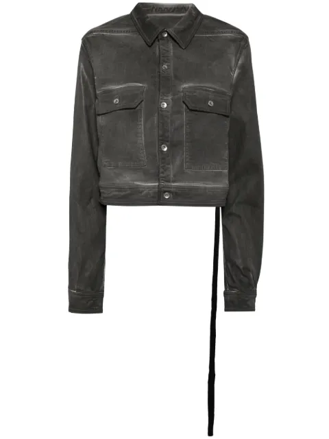 Rick Owens DRKSHDW cape-sleeve denim jacket Grey DS01D1702SCF