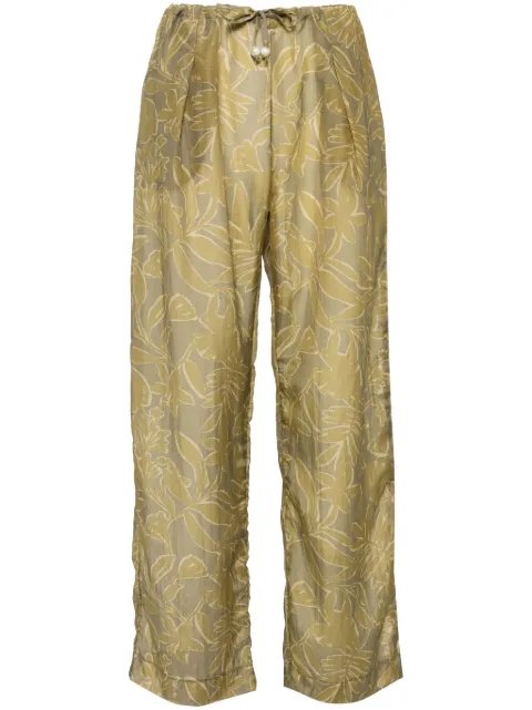 ALOHAS Tiki floral trousers Green R10068805