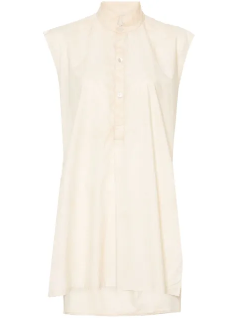 QUIRA long-length cotton shirt Neutrals S4QQ147CX