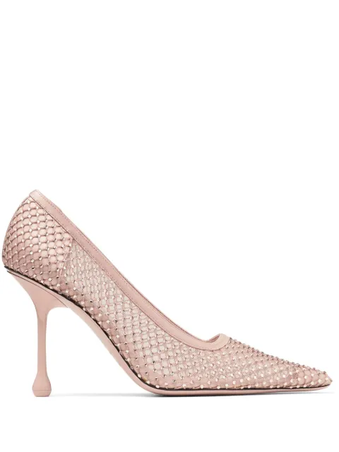 Jimmy Choo 95mm Ixia satin pumps Pink IXIA95QHS
