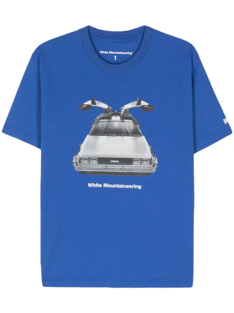 White Mountaineering Delorean cotton T-shirt Blue WM2471523