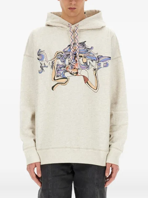 MARANT graphic hoodie Neutrals 35003485