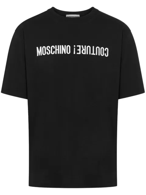 Moschino logo-print cotton T-shirt Black J07037041