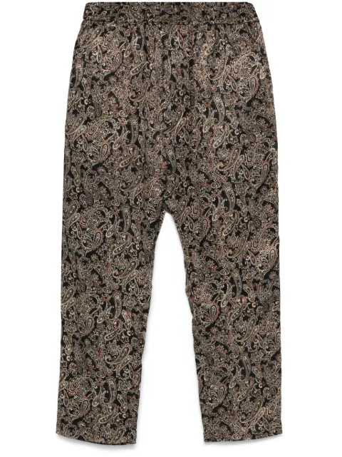 White Mountaineering paisley tapered trousers Black WM2471416