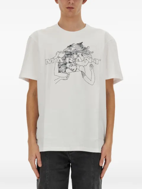 MARANT graphic-print T-shirt White TS0052HAB2N20H