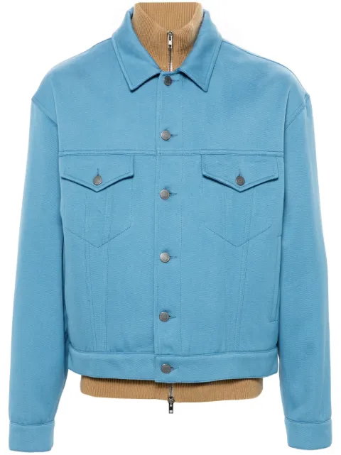 Moschino high-neck layered jacket Blue A06217013