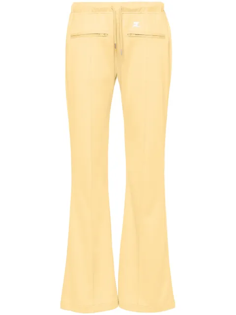 Courrèges logo-appliqué wide trousers Yellow 124JPA163JS00912063
