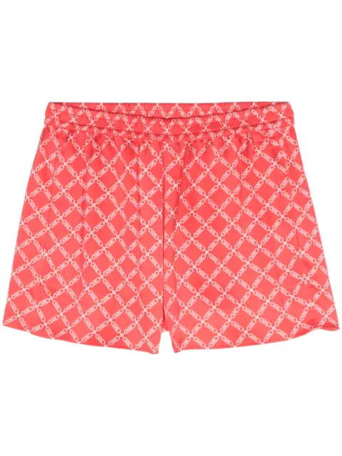 Michael Michael Kors Empire logo-print satin shorts Pink MS430MKE73