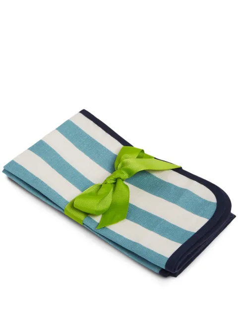 La DoubleJ stripe linen napkins (set of two) Blue NAP0010LIN001RIV05BU10