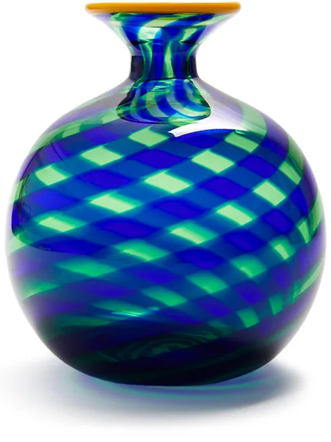 La DoubleJ Ciccio two-tone vase (11,5cm x 10cm) Blue VAS0012MUR001RIG15BU03