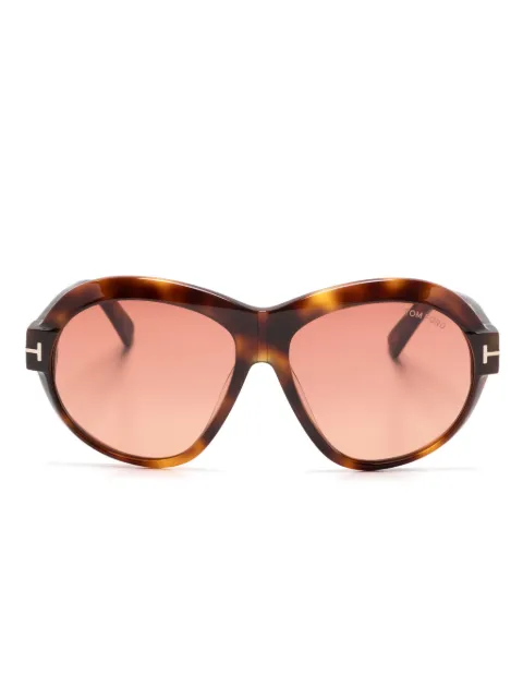 TOM FORD Eyewear Inger oversize-frame sunglasses Brown FT1113