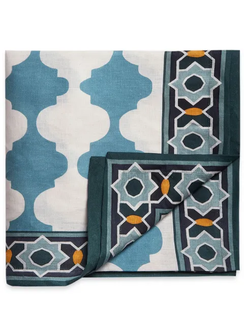 La DoubleJ Plaza linen tablecloth (180cm x 350cm) Blue TBC0003LIN001PLA06BU10